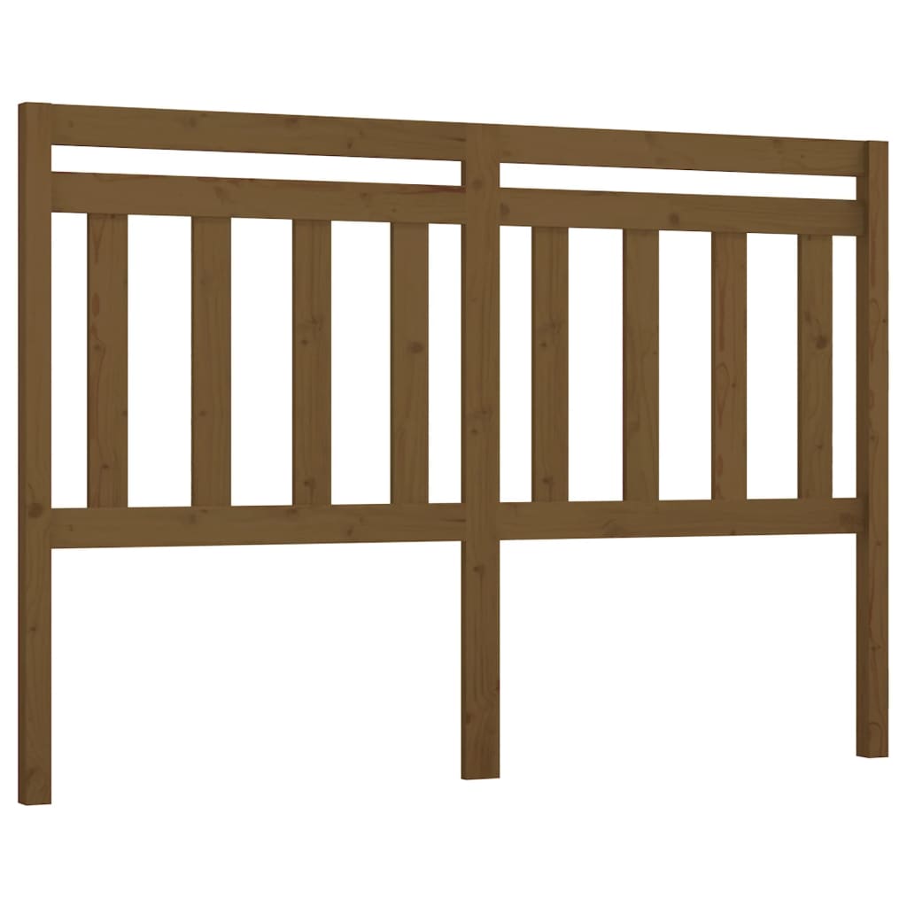 Solid Pine Wood Honey Brown Bed Headboard 146x4x100 cm