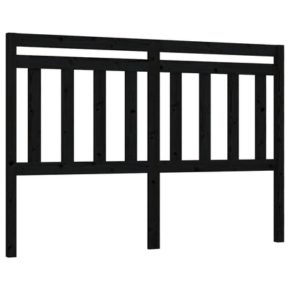 Solid Wood Pine Black Headboard 146x4x100 cm - Stylish & Durable
