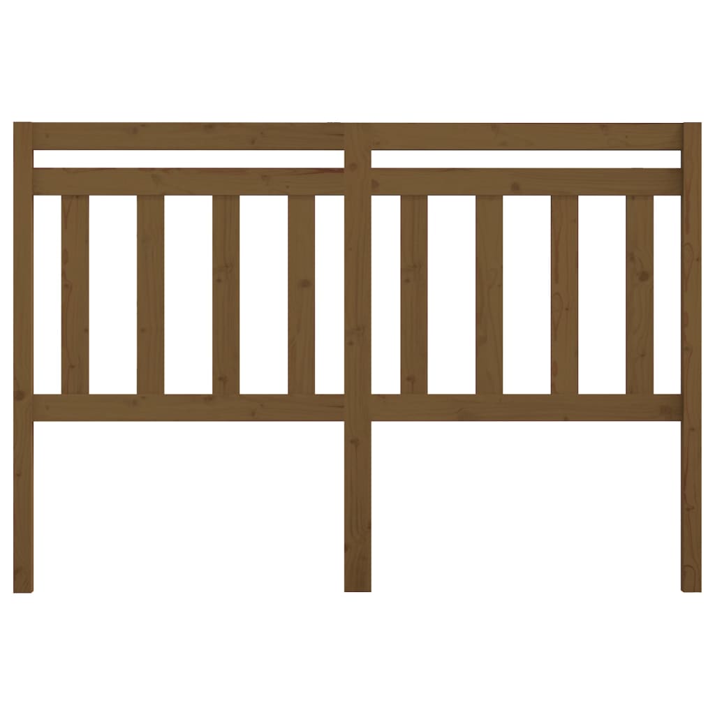 Solid Pine Bed Headboard, Honey Brown, 156x4x100 cm