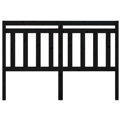 Solid Pine Black Headboard - 156x4x100 cm | Stylish Bedroom Accent
