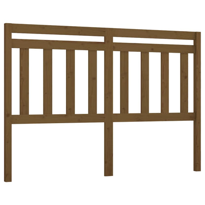 Solid Pine Wood Bed Headboard - Honey Brown, 166x4x100 cm