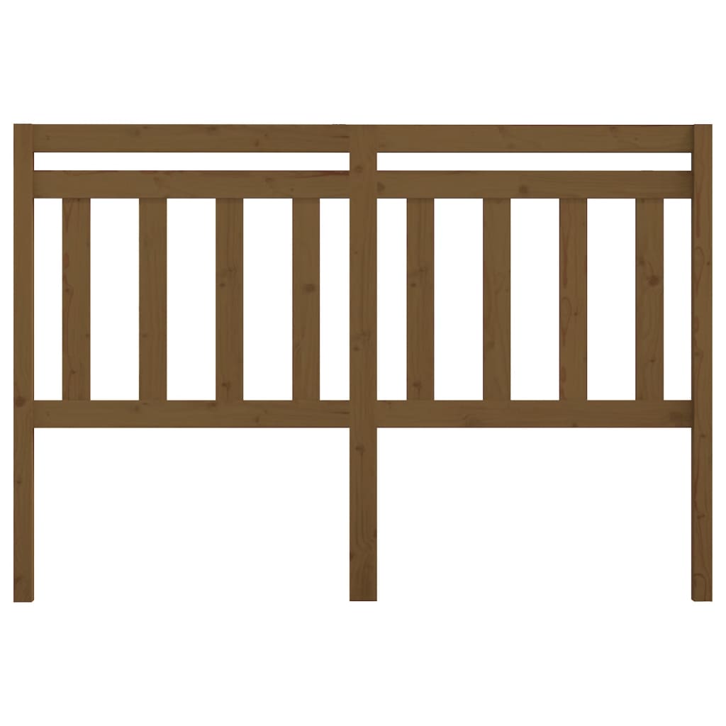 Solid Pine Wood Bed Headboard - Honey Brown, 166x4x100 cm