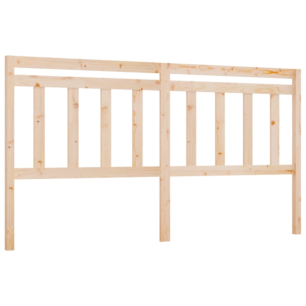 Solid Pine Wood Bed Headboard 206x4x100 cm - Natural Finish