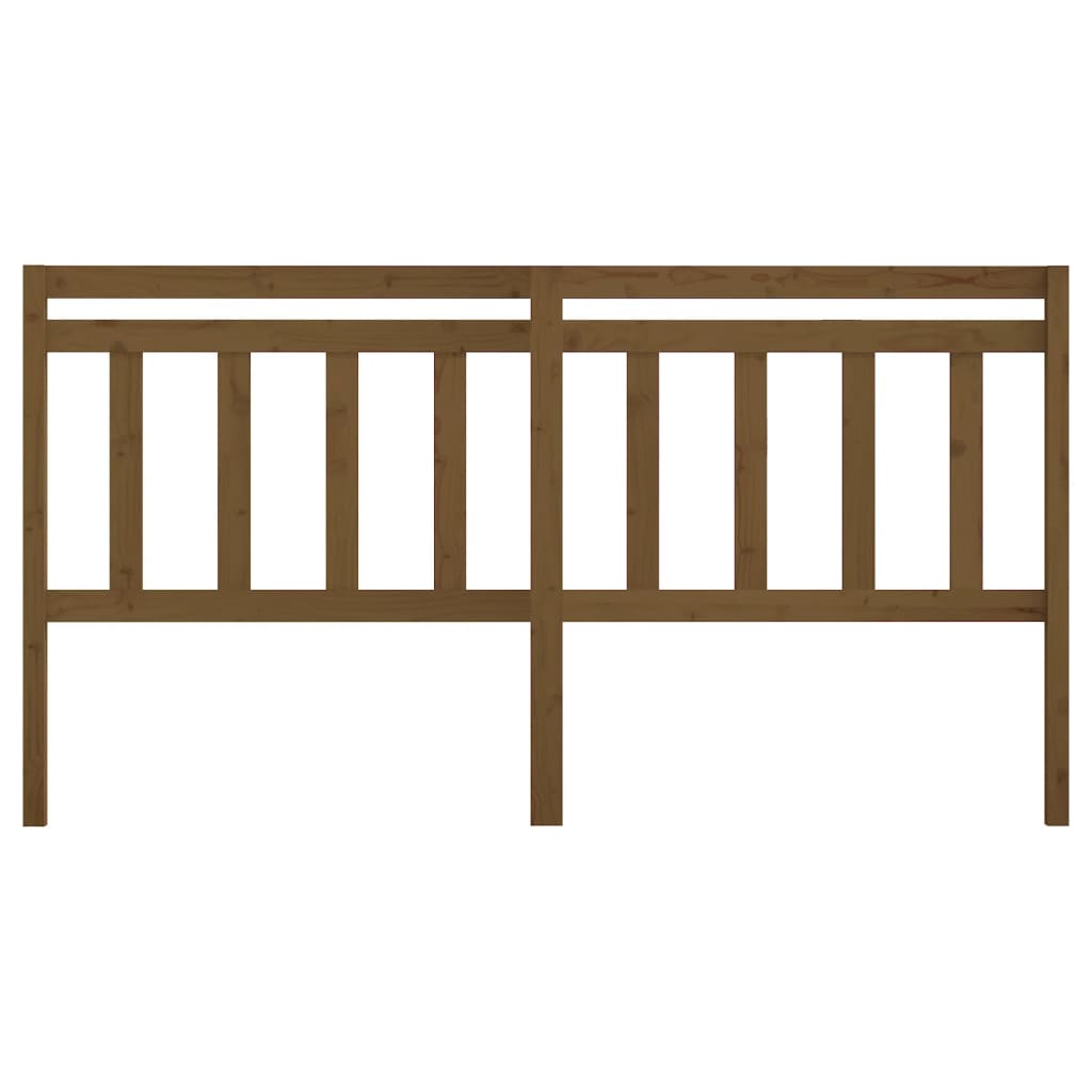 Solid Pine Wood Honey Brown Bed Headboard 206x4x100 cm