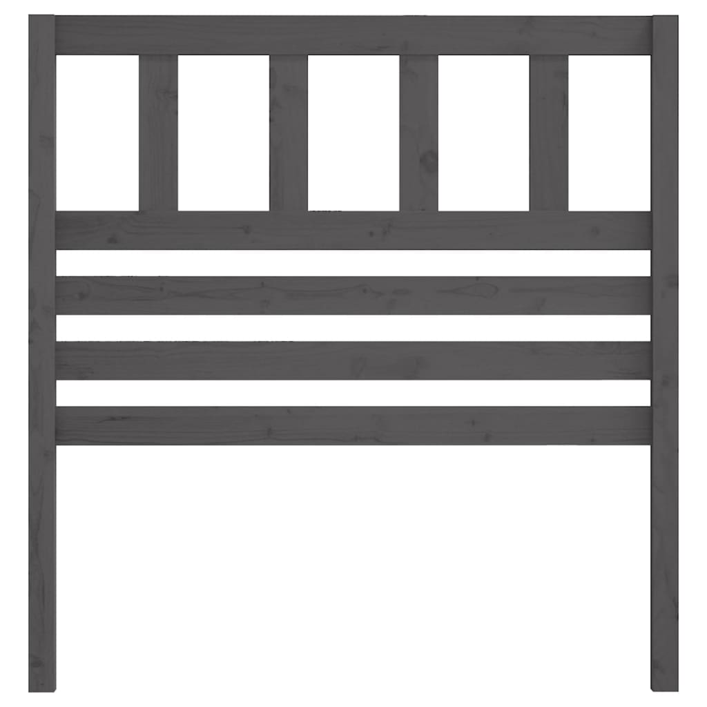 Solid Pine Grey Headboard 81x4x100 cm | Elegant Bedroom Decor
