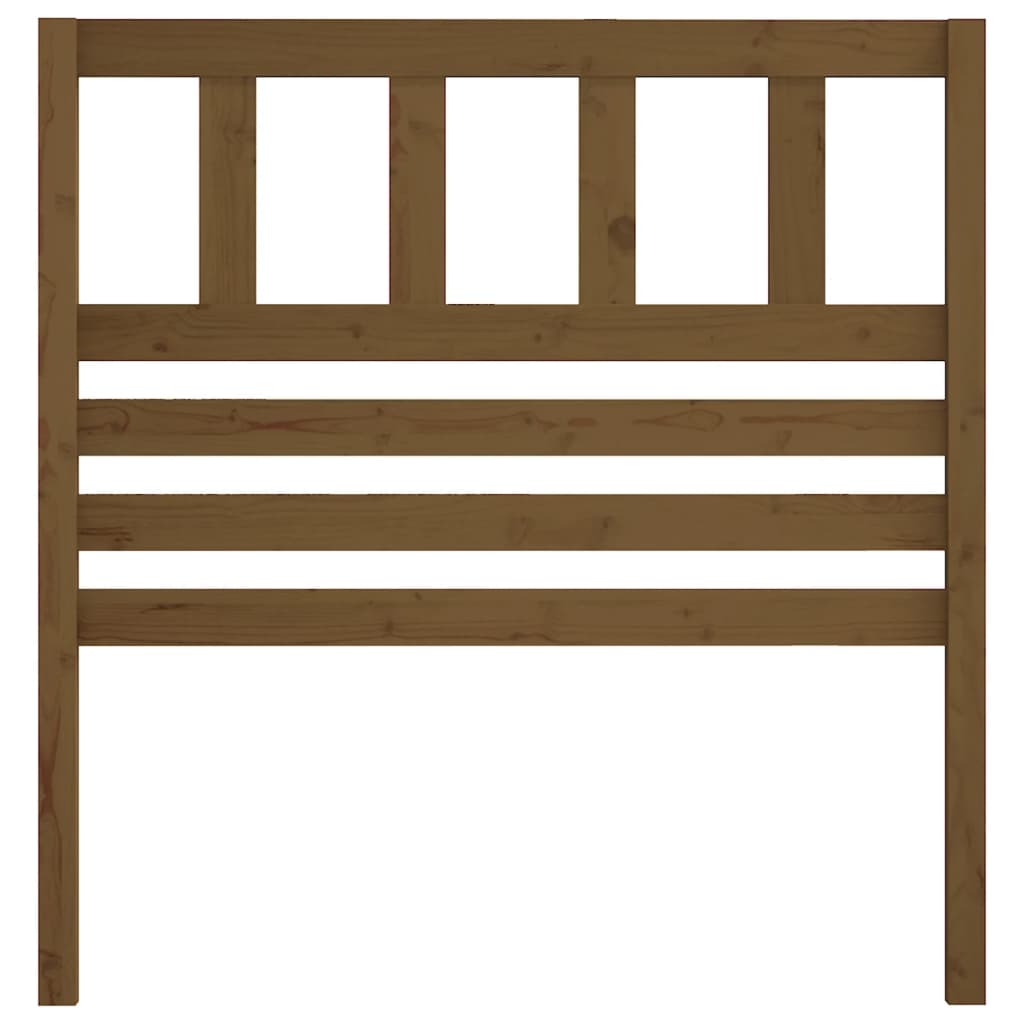 Solid Pine Honey Brown Bed Headboard 81x4x100 cm