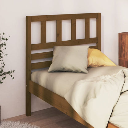 Solid Pine Honey Brown Bed Headboard 81x4x100 cm