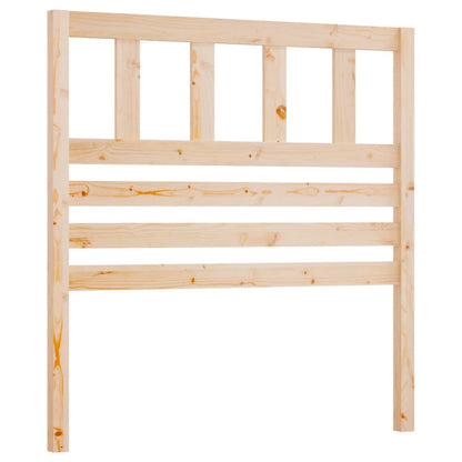 Solid Pine Wood Bed Headboard - 96x4x100 cm, Natural Finish