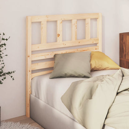 Solid Pine Wood Bed Headboard - 96x4x100 cm, Natural Finish