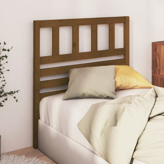 Solid Pine Wood Headboard, Honey Brown, 106x4x100 cm