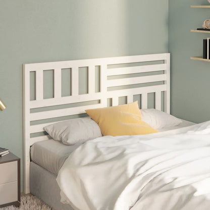 Solid Pine White Bed Headboard 126x4x100 cm - Elegant & Durable