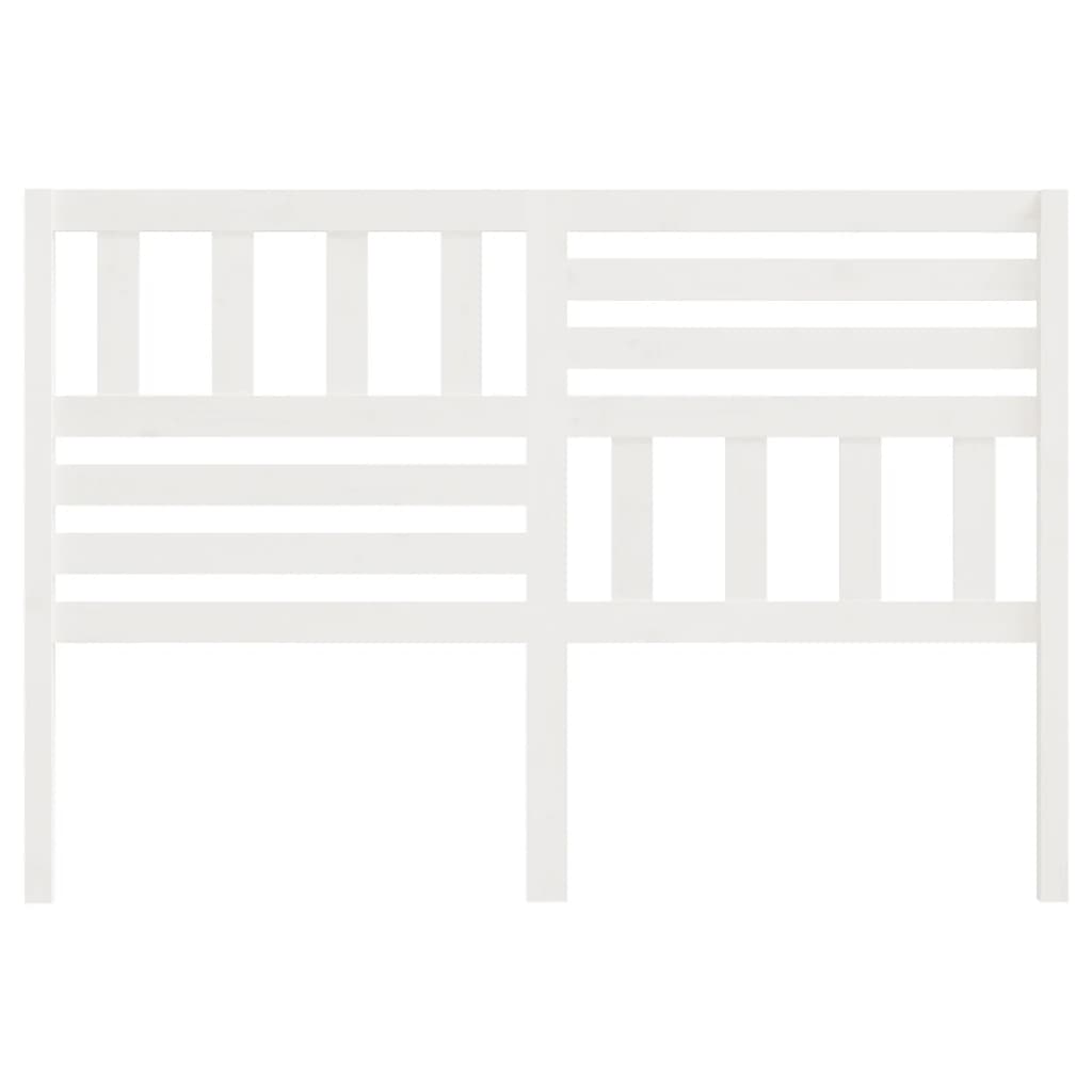 Solid Pine White Bed Headboard 126x4x100 cm - Elegant & Durable