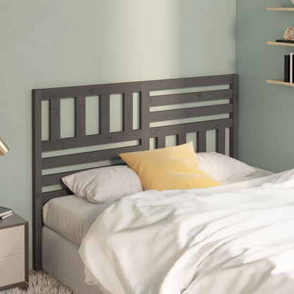 Solid Pine Grey Bed Headboard 146x4x100 cm - Stylish & Durable