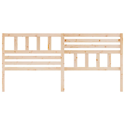 Solid Pine Wood Bed Headboard 186x4x100 cm - Natural Finish