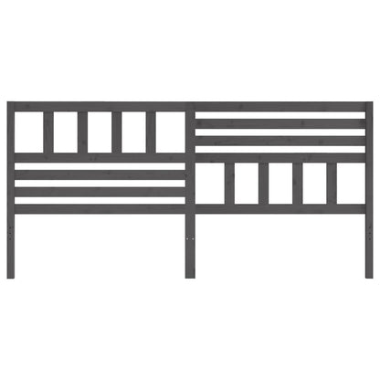 Solid Wood Grey Pine Bed Headboard 186x4x100 cm