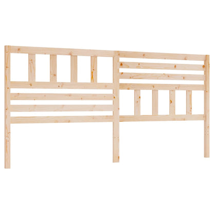 Solid Pine Bed Headboard - 206x4x100 cm | Rustic Charm