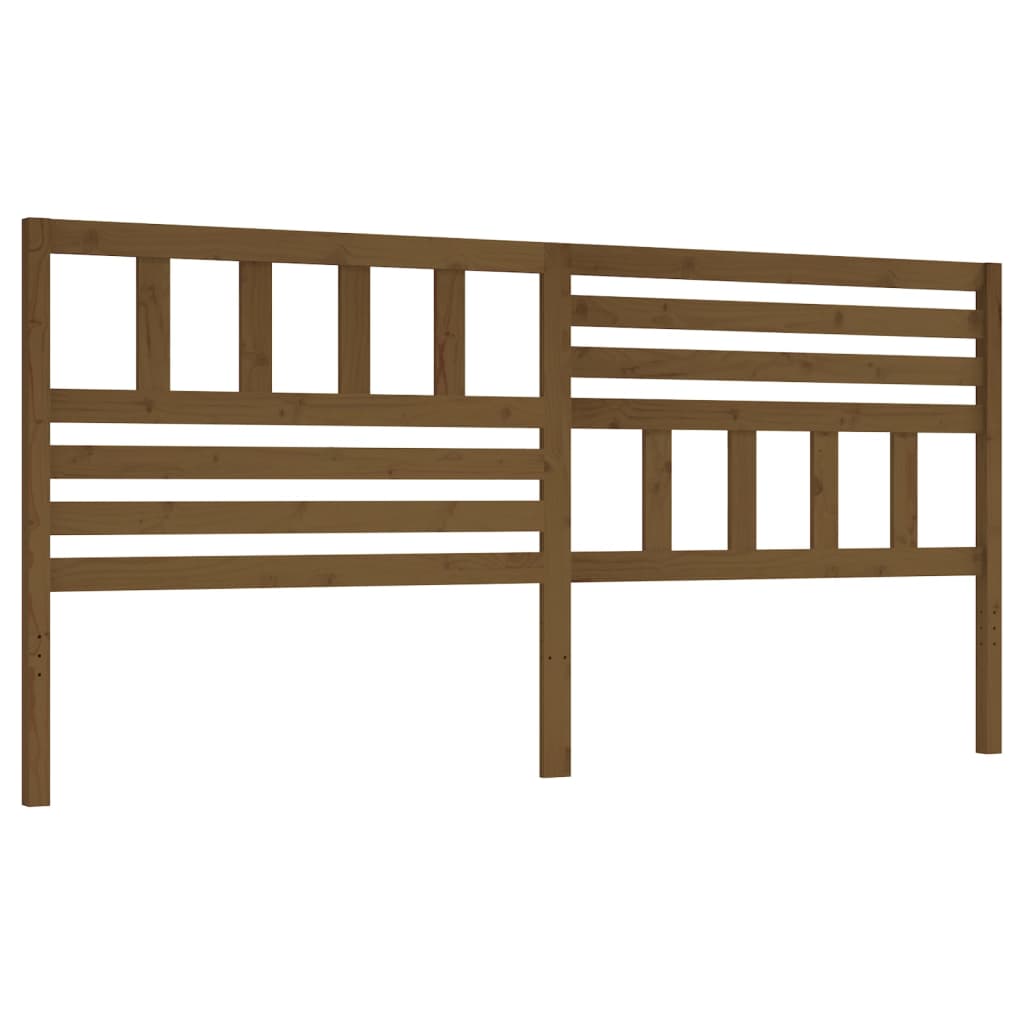 Solid Pine Bed Headboard, Honey Brown, 206x4x100 cm