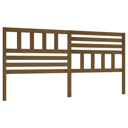 Solid Pine Bed Headboard, Honey Brown, 206x4x100 cm