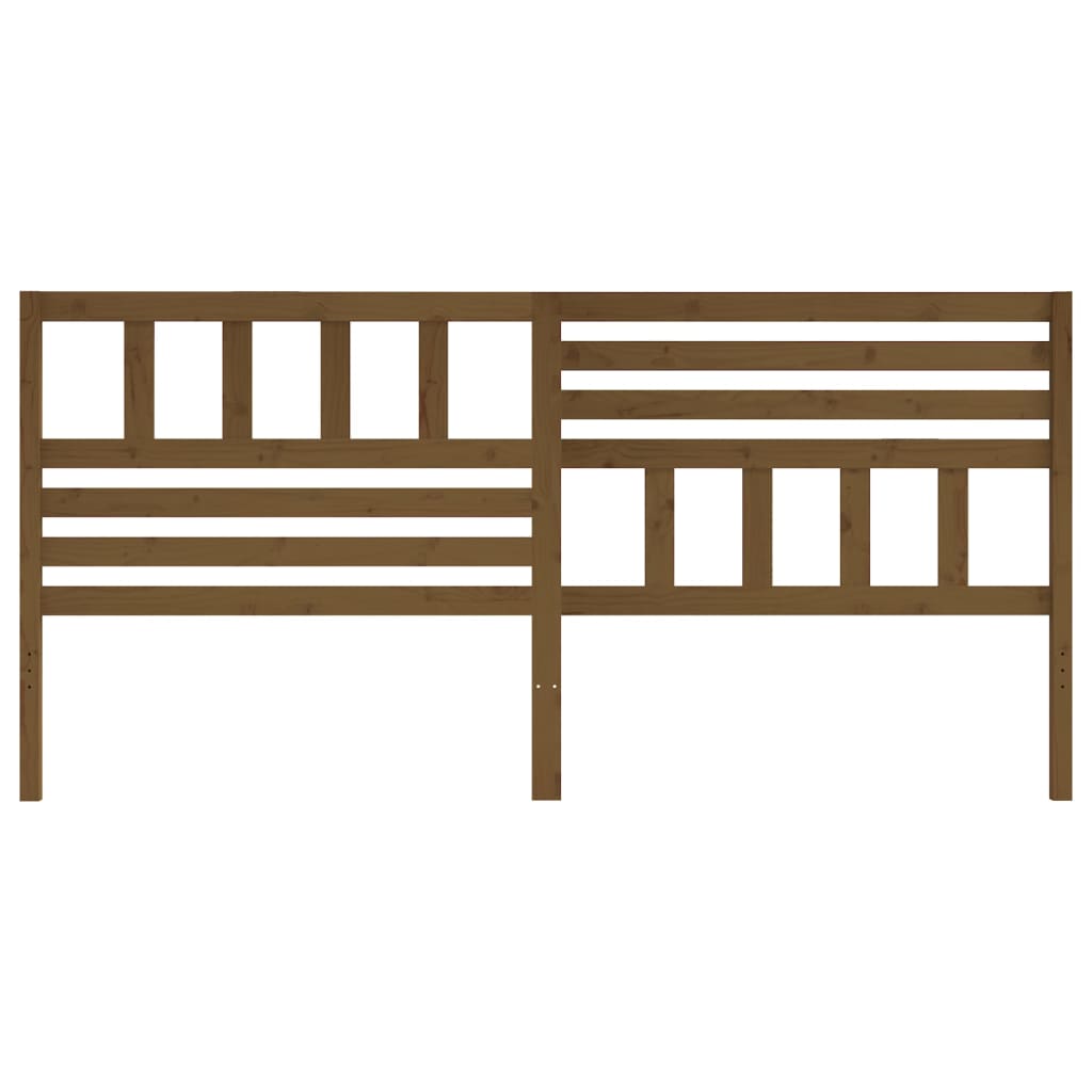 Solid Pine Bed Headboard, Honey Brown, 206x4x100 cm
