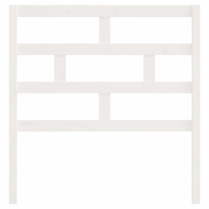 White Solid Pine Wood Headboard 81x4x100 cm - Elegant Design