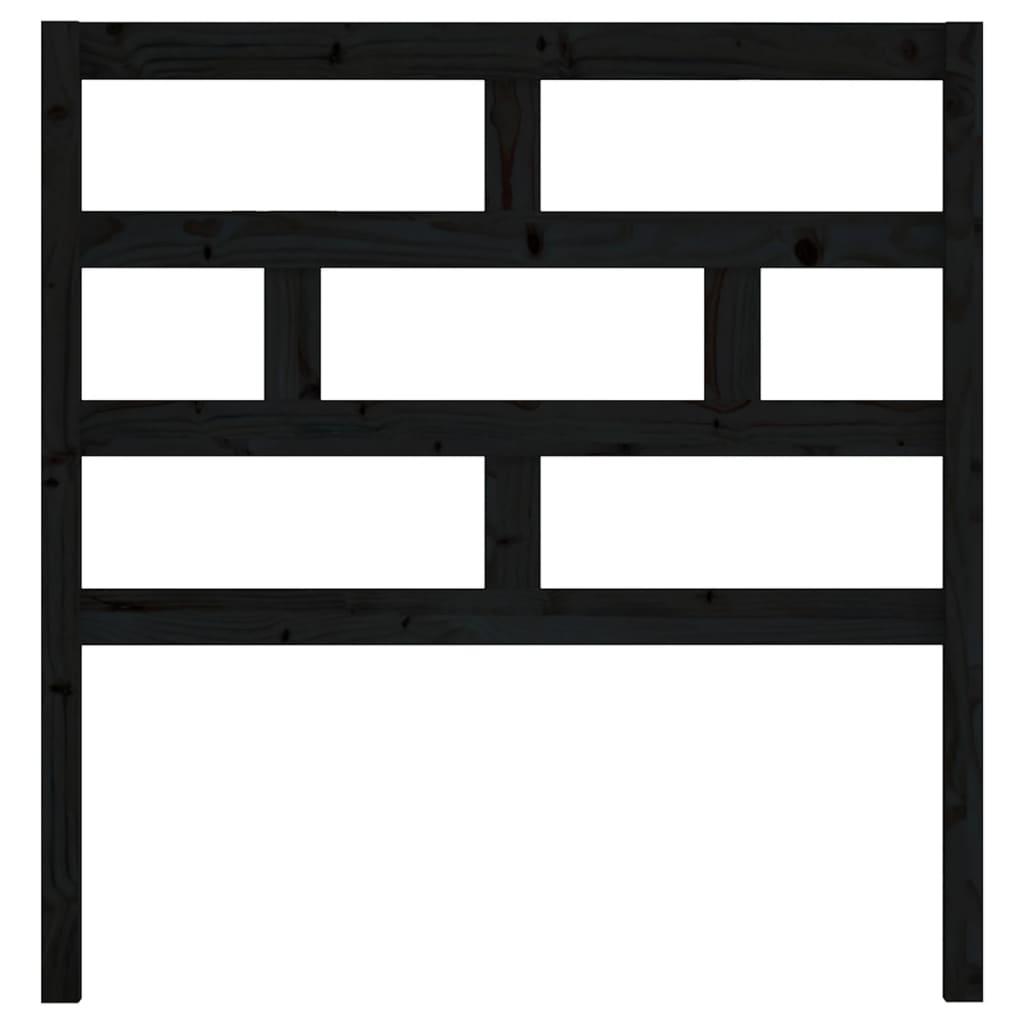 Solid Pine Black Bed Headboard, 81x4x100 cm - Stylish & Durable