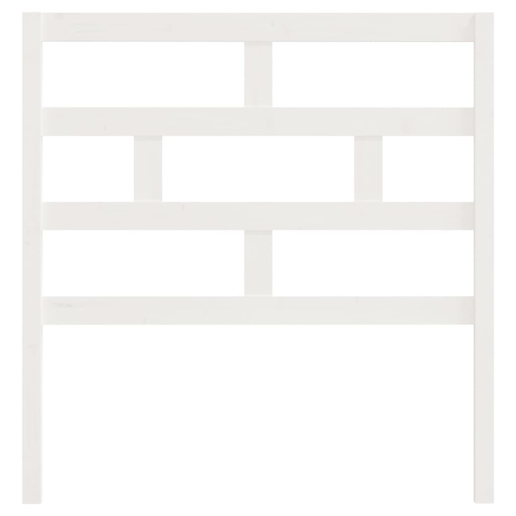 Solid Pine Wood White Headboard, 96x4x100 cm - Elegant Bedroom Decor