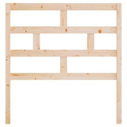 Solid Wood Pine Bed Headboard - 106x4x100 cm, Natural Finish