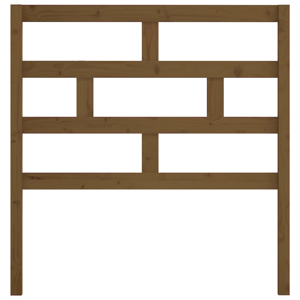 Solid Pine Wood Honey Brown Headboard - 106x4x100 cm