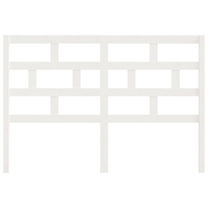 White Solid Pine Wood Bed Headboard 126x4x100 cm