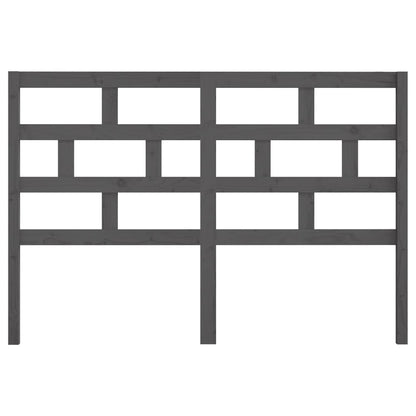 Solid Pine Grey Headboard 146x4x100 cm - Elegant Bedroom Decor