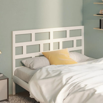 Elegant Solid Wood Pine White Bed Headboard 156x100 cm