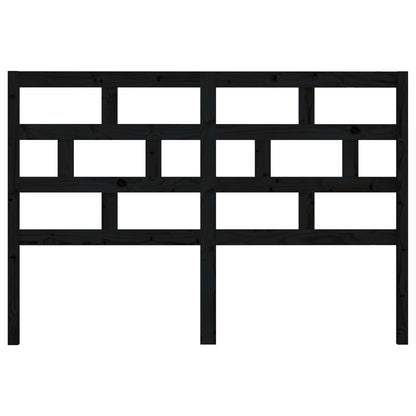 Solid Pine Black Headboard 156x4x100 cm - Elegant Bedroom Decor