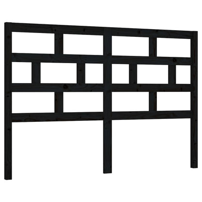 Solid Wood Pine Black Headboard 166x4x100 cm - Stylish & Durable