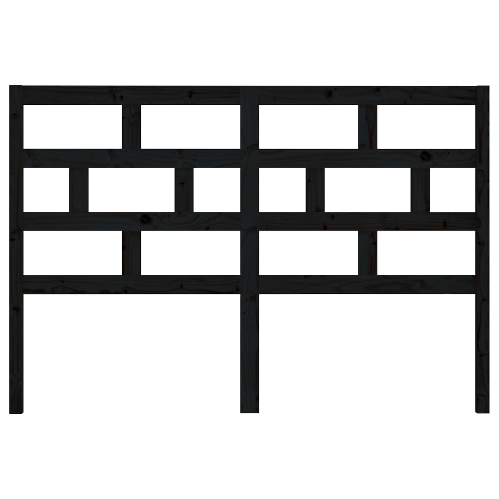 Solid Wood Pine Black Headboard 166x4x100 cm - Stylish & Durable