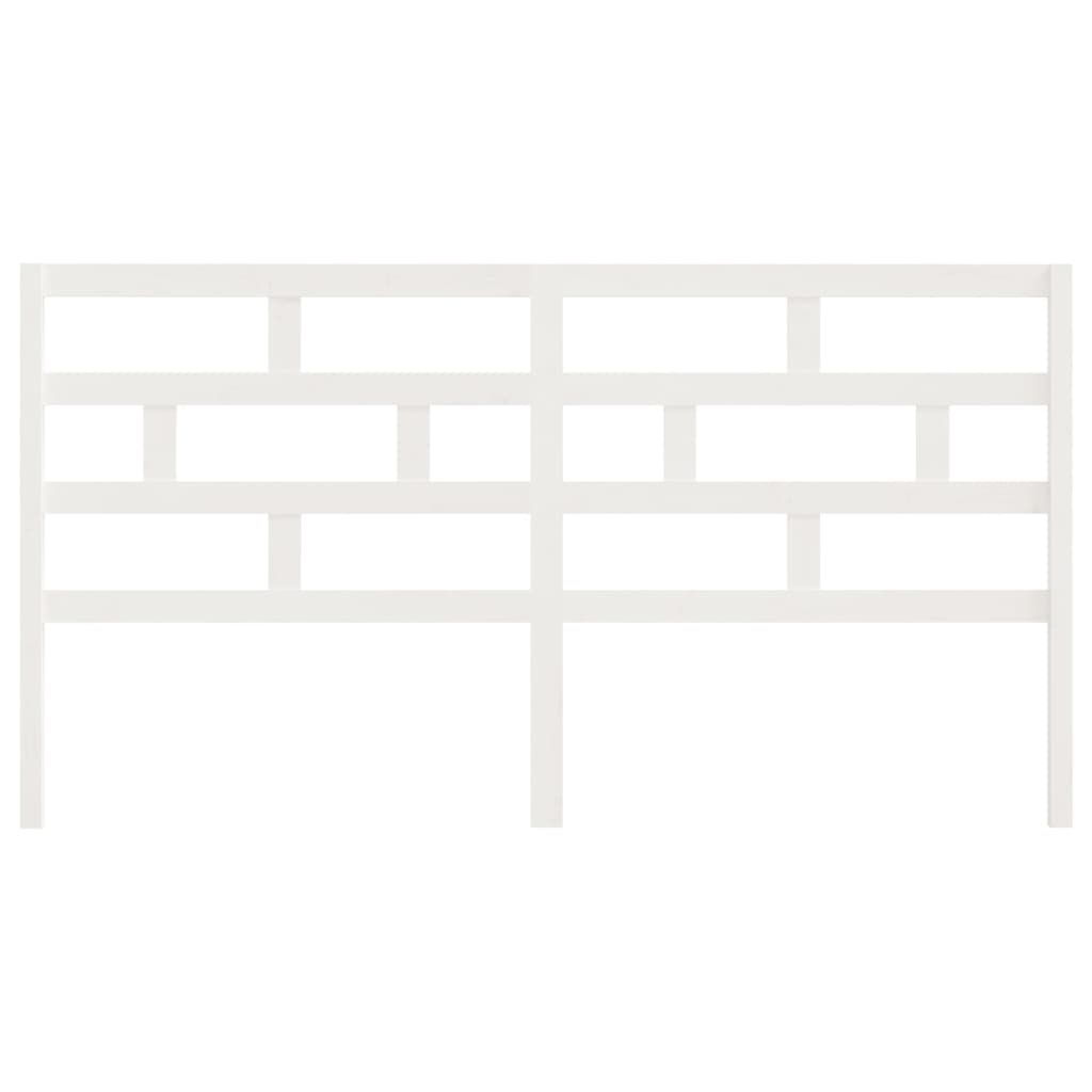 White Solid Pine Bed Headboard - 186x4x100 cm