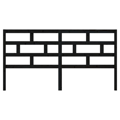 Solid Pine Black Headboard - 186x4x100 cm