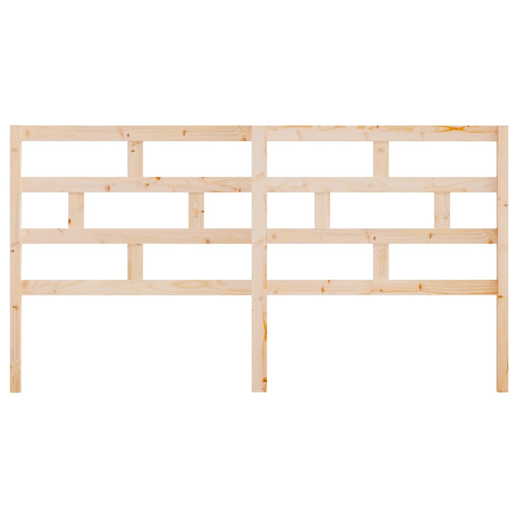 Solid Pine Wood Headboard - 206x4x100 cm, Durable Elegance