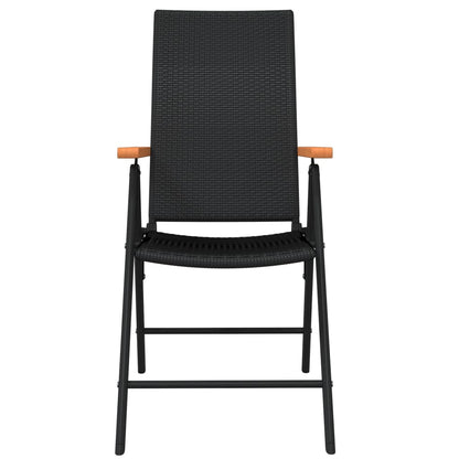 3 Piece Garden Dining Set Black