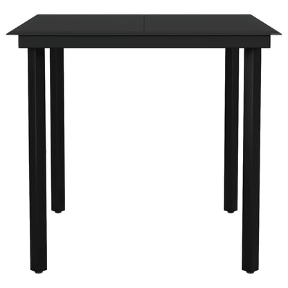 5 Piece Garden Dining Set Black