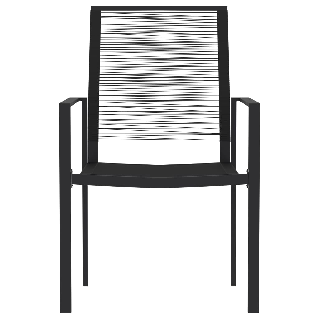 3 Piece Garden Dining Set Black