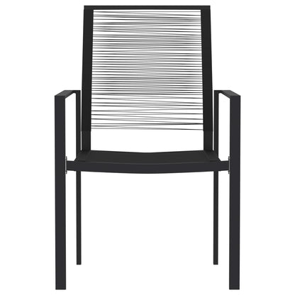 7 Piece Garden Dining Set Black