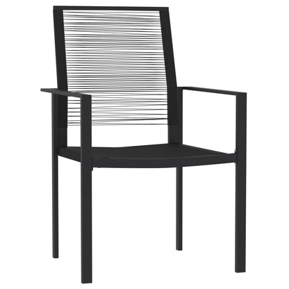 5 Piece Garden Dining Set Black