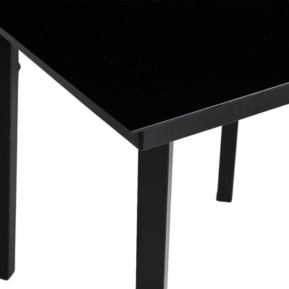 7 Piece Garden Dining Set Black