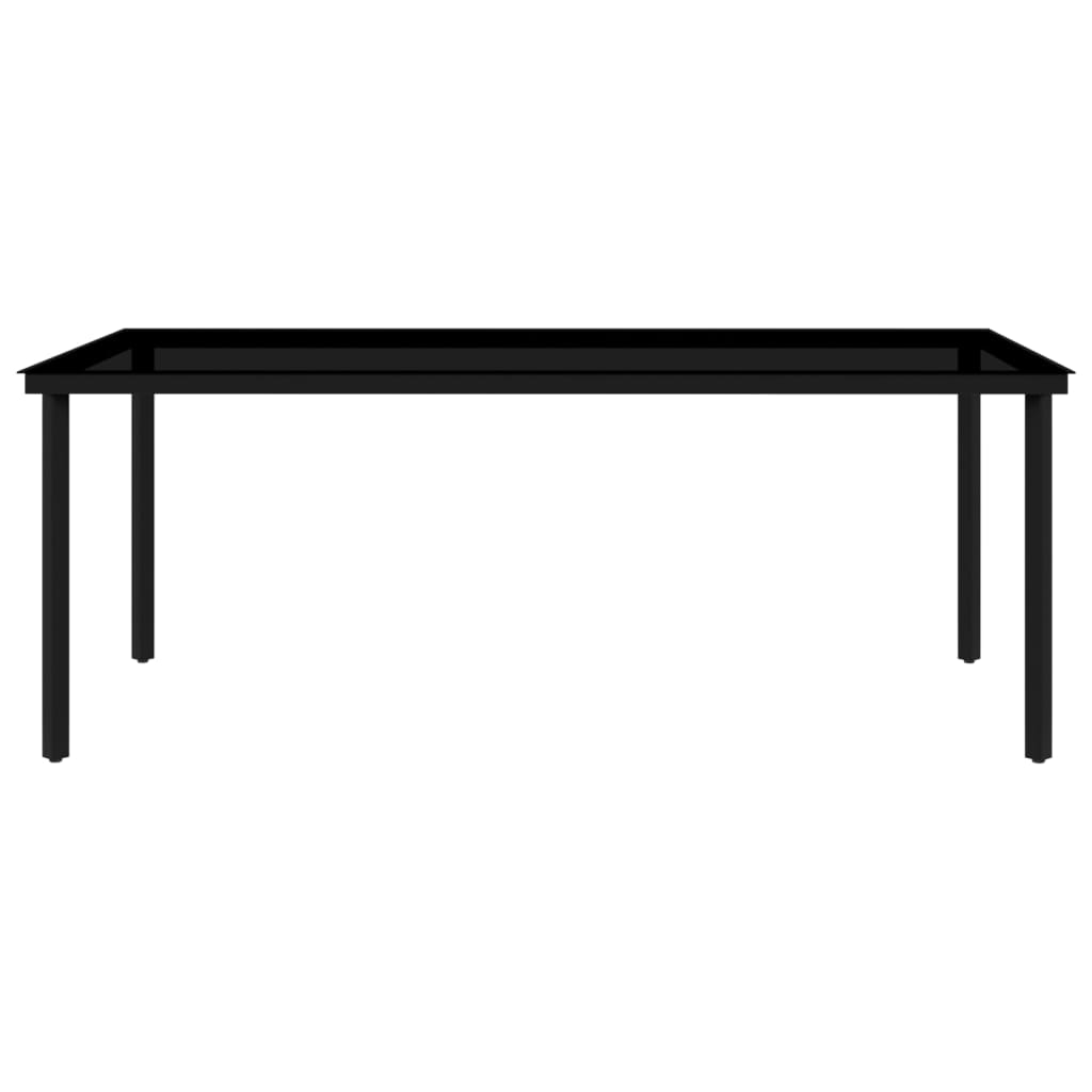 9 Piece Garden Dining Set Black