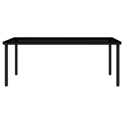 9 Piece Garden Dining Set Black