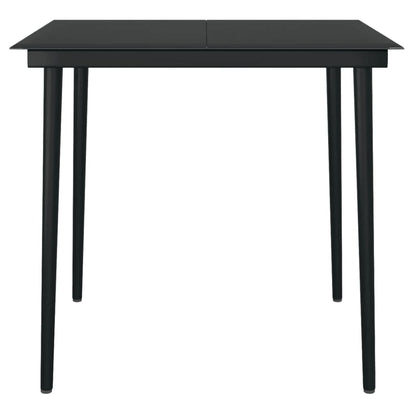 5 Piece Garden Dining Set Black