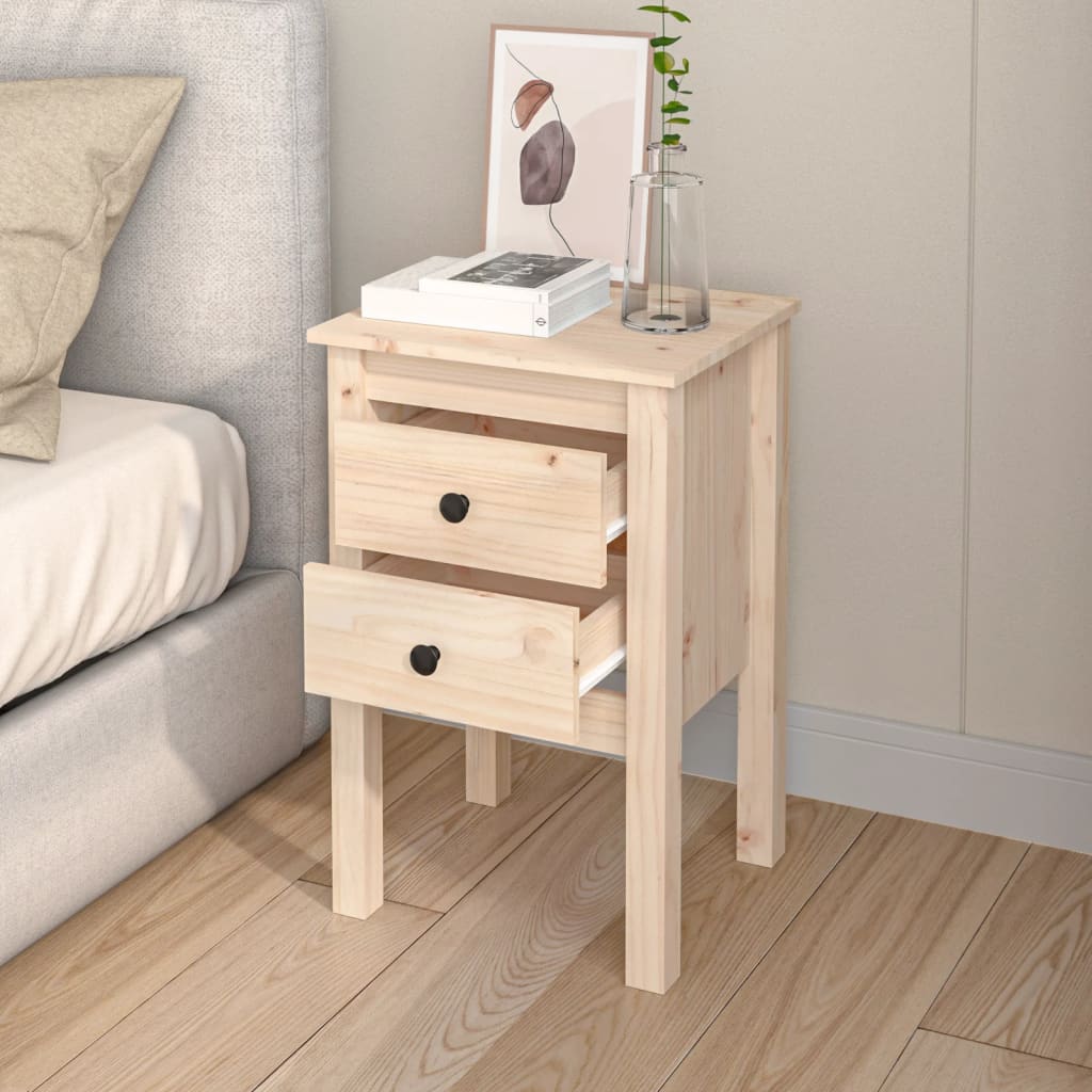 Solid Pine Bedside Cabinet 40x35x61.5 cm - Compact & Stylish