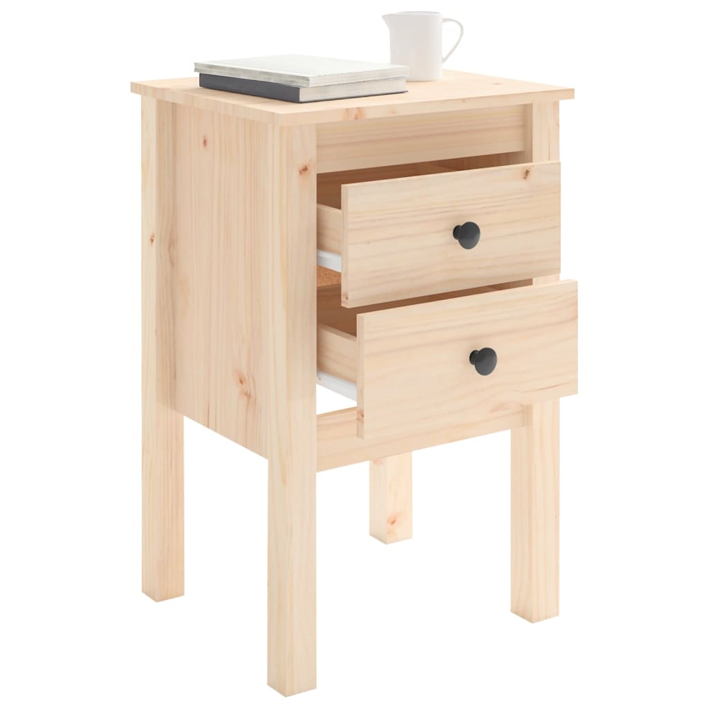 Solid Pine Bedside Cabinet 40x35x61.5 cm - Compact & Stylish