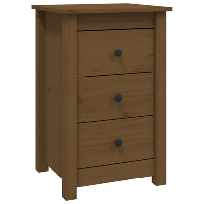 Solid Pine Bedside Cabinets 2pcs, Honey Brown, 40x35x61.5 cm