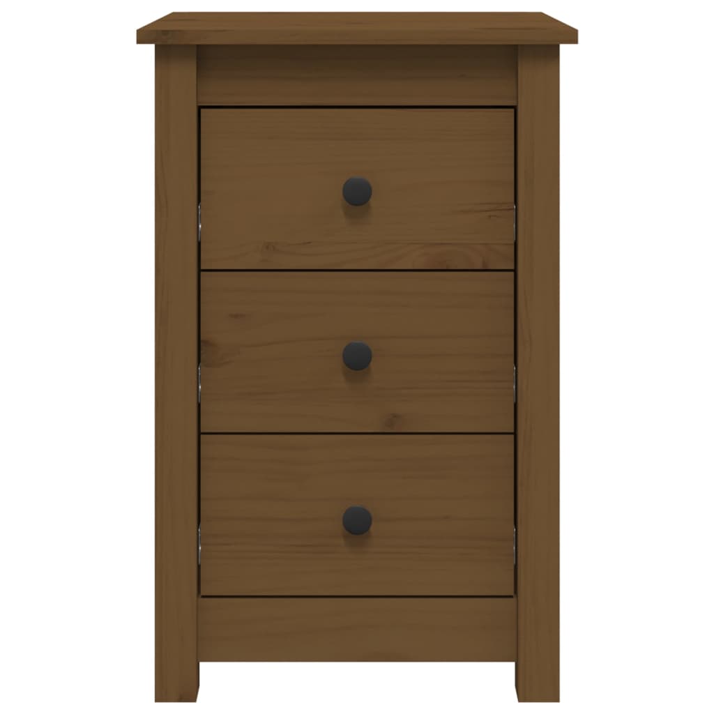 Solid Pine Bedside Cabinets 2pcs, Honey Brown, 40x35x61.5 cm